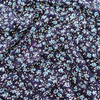 Navy Ditsy Small Floral Blue Roses Viscose Elastane Fabric