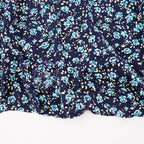 Navy Ditsy Small Floral Blue Roses Viscose Elastane Fabric