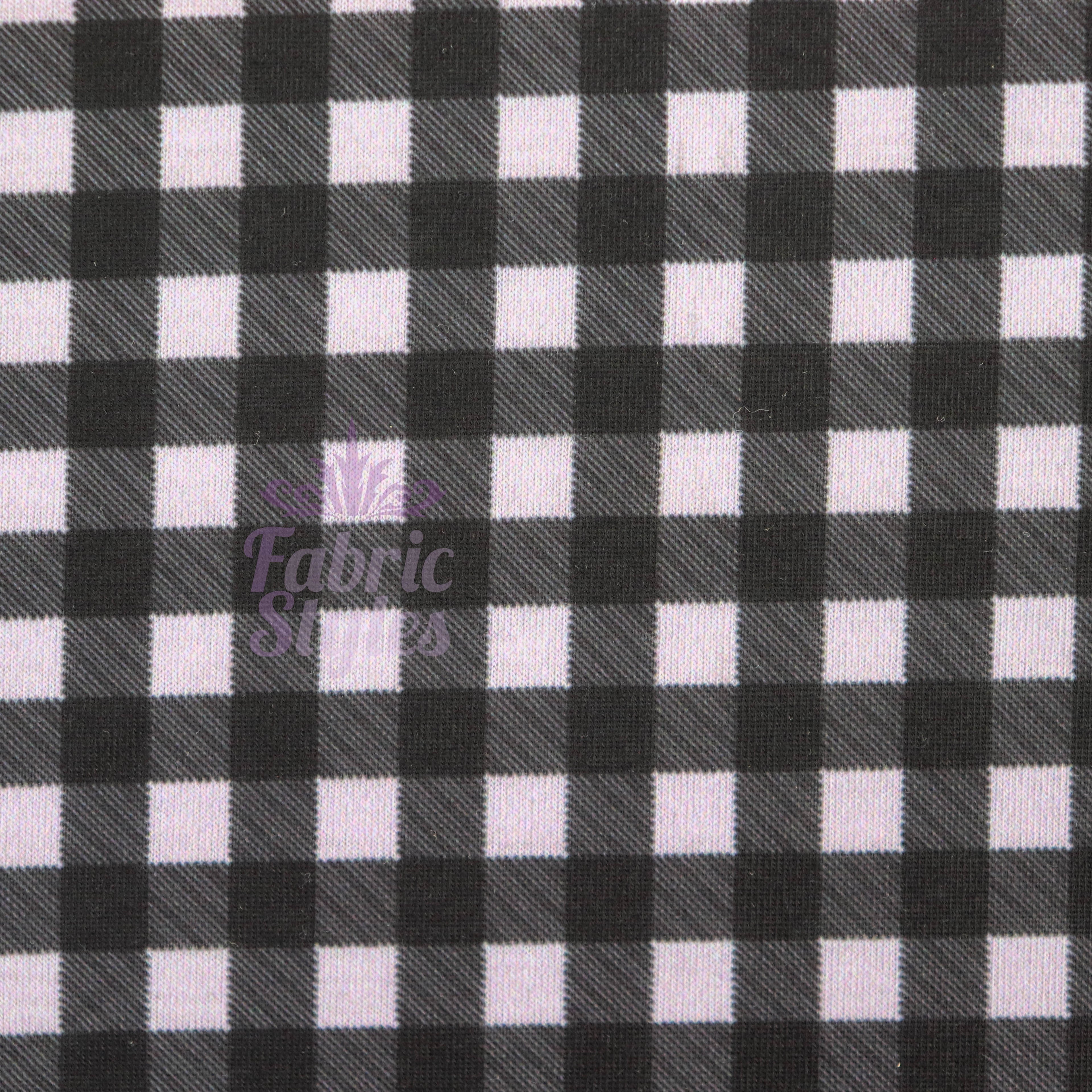 Lilac Gingham Spun Polyester Fabric