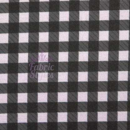 Lilac Gingham Spun Polyester Fabric