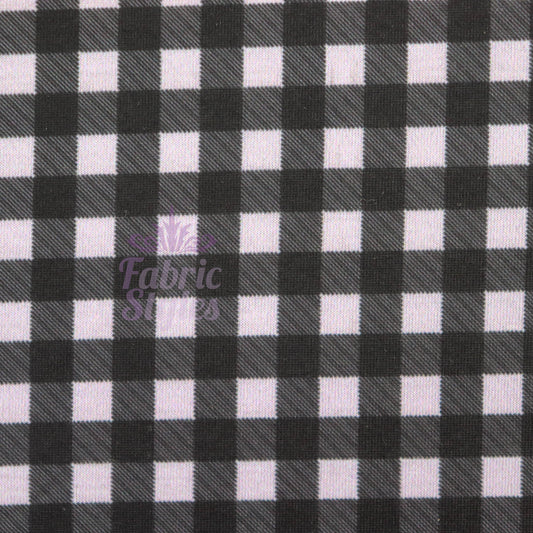 Lilac Gingham Spun Polyester Fabric