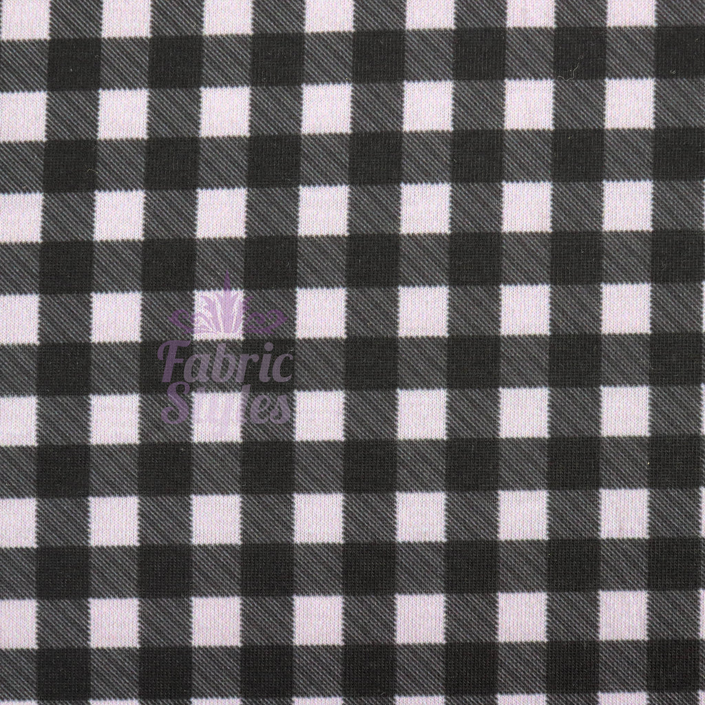 Lilac Gingham Spun Polyester Fabric