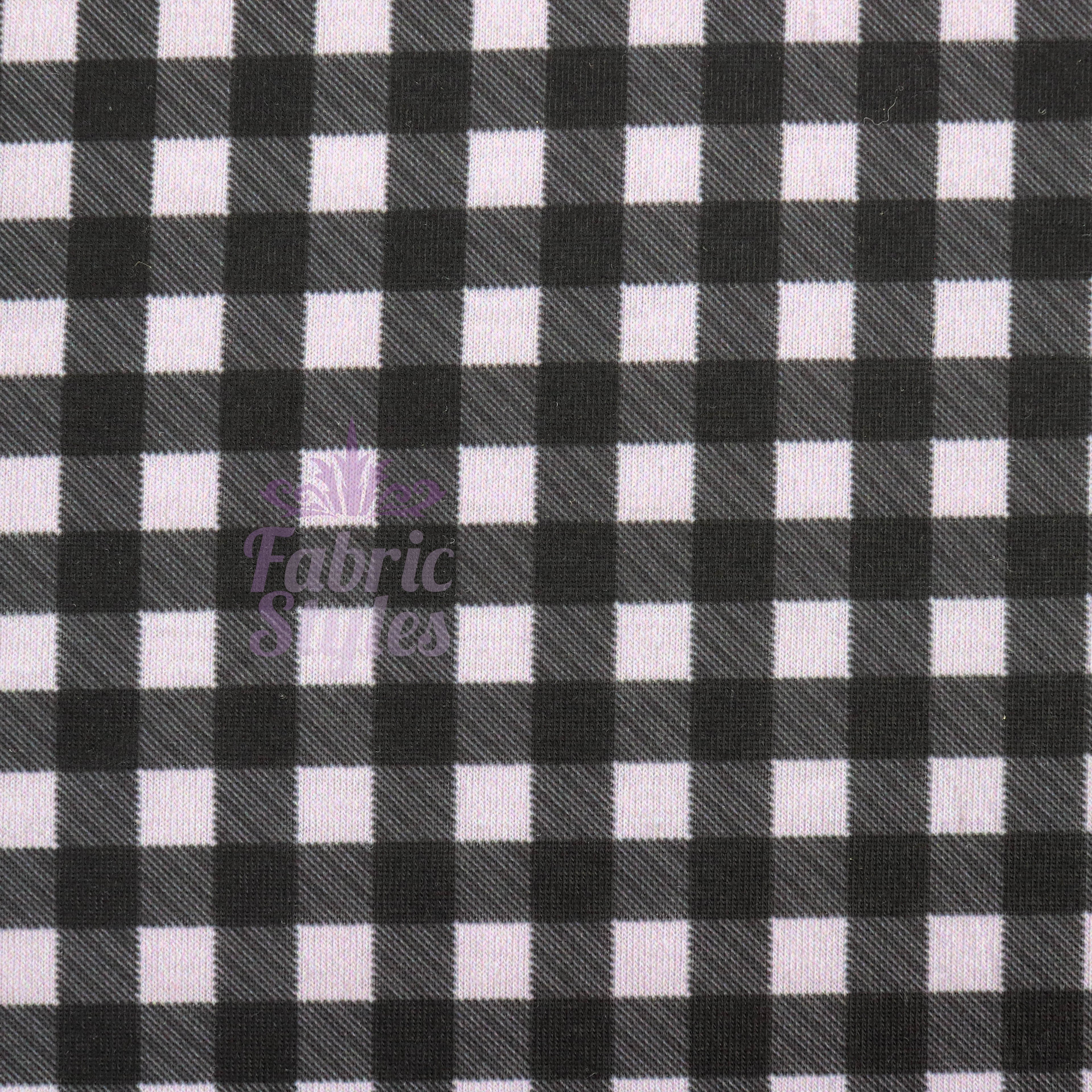 Lilac Gingham Spun Polyester Fabric