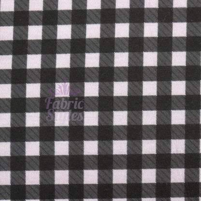 Lilac Gingham Spun Polyester Fabric