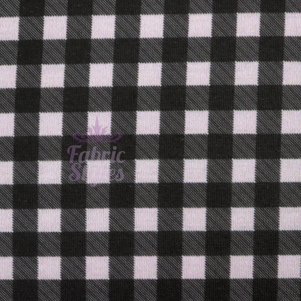 Lilac Gingham Spun Polyester Fabric