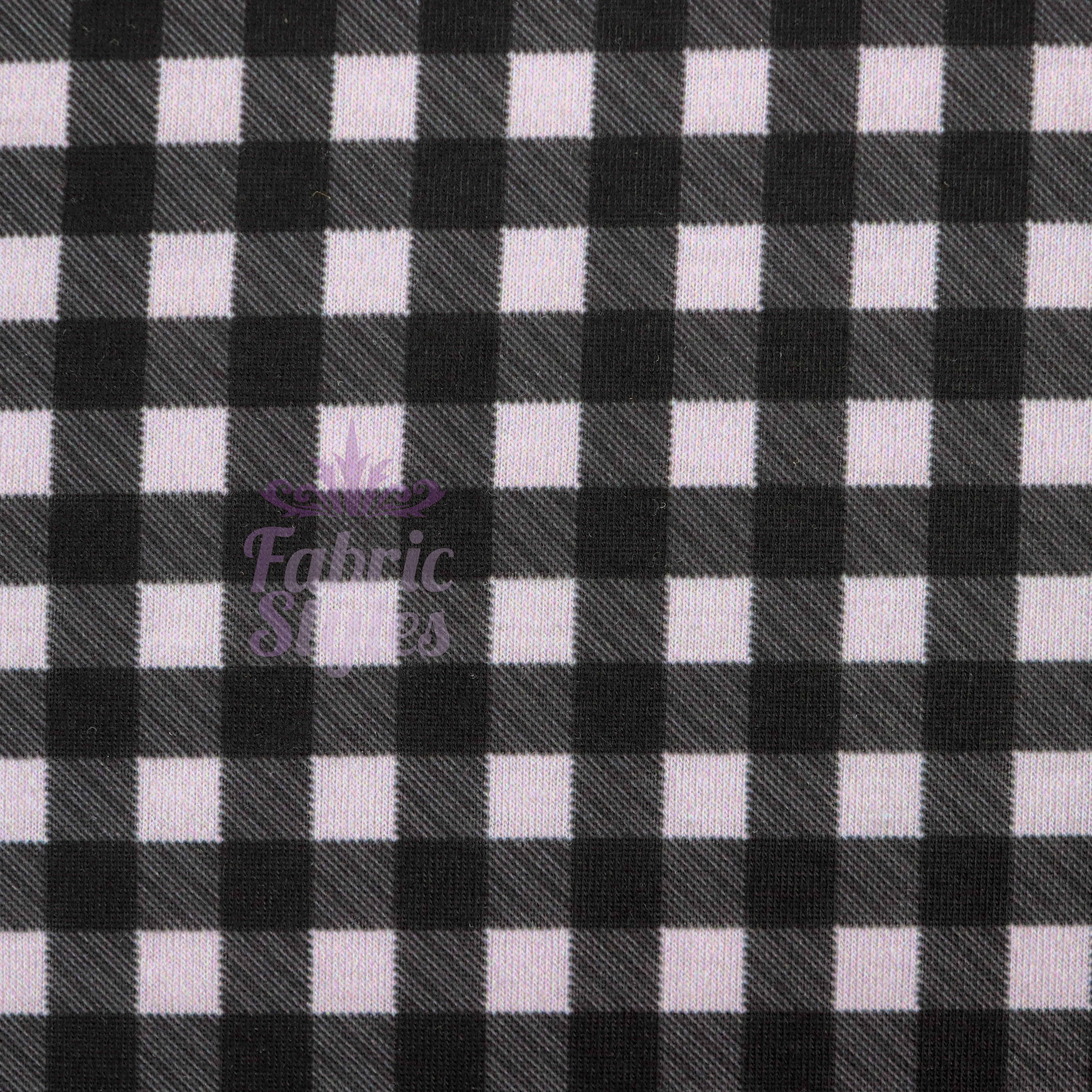 Lilac Gingham Spun Polyester Fabric