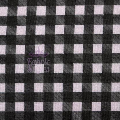 Lilac Gingham Spun Polyester Fabric