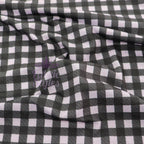 Lilac Gingham Spun Polyester Fabric