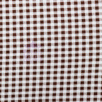 Dark Brown Gingham Check Viscose Elastane Fabric