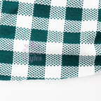 Green Gingham Check Viscose Elastane Fabric