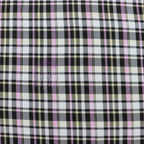 Tartan Yellow Pink Black Viscose Elastane Fabric