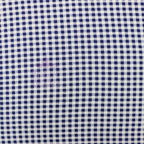 Navy Gingham Check Viscose Elastane Fabric