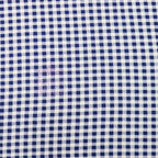 Navy Gingham Check Viscose Elastane Fabric