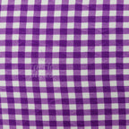 Purple Gingham Check Viscose Elastane Fabric