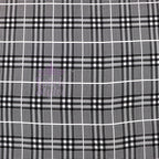 Tartan Plaid Black Viscose Elastane Fabric