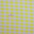 Yellow Gingham Check Viscose Elastane Fabric
