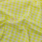 Yellow Gingham Check Viscose Elastane Fabric