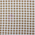 Light Taupe Gingham Check Viscose Elastane Fabric