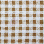 Light Taupe Gingham Check Viscose Elastane Fabric