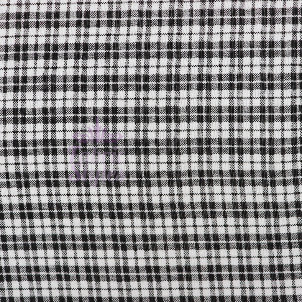 Tartan Plaid Viscose Elastane Fabric