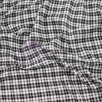 Tartan Plaid Viscose Elastane Fabric
