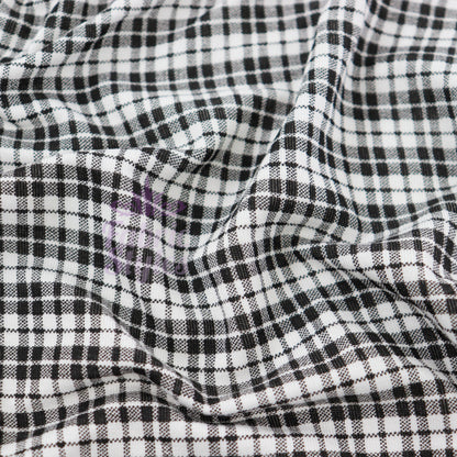 Tartan Plaid Viscose Elastane Fabric