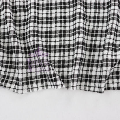 Tartan Plaid Viscose Elastane Fabric