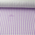 Lilac Gingham Check Viscose Elastane Fabric