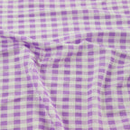 Lilac Gingham Check Viscose Elastane Fabric