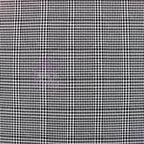 Black Dogtooth Plaid Viscose Elastane Fabric