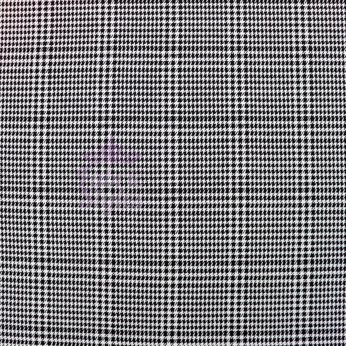 Black Dogtooth Plaid Viscose Elastane Fabric