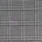 Black Dogtooth Plaid Viscose Elastane Fabric