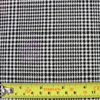 Black Dogtooth Plaid Viscose Elastane Fabric
