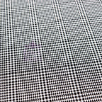 Black Dogtooth Plaid Viscose Elastane Fabric