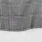 Black Dogtooth Plaid Viscose Elastane Fabric