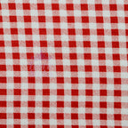 Burnt Orange Gingham Check Viscose Elastane Fabric