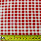 Burnt Orange Gingham Check Viscose Elastane Fabric