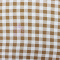 Light Brown Gingham Check Viscose Elastane Fabric