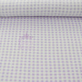 Lilac Gingham Check Viscose Elastane Fabric