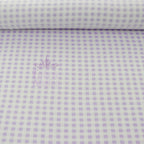 Lilac Gingham Check Viscose Elastane Fabric