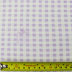 Lilac Gingham Check Viscose Elastane Fabric