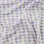 Lilac Gingham Check Viscose Elastane Fabric