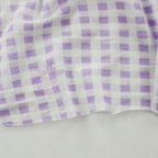 Lilac Gingham Check Viscose Elastane Fabric