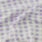 Lilac Gingham Check Viscose Elastane Fabric