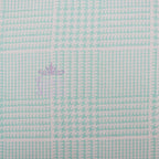 Mint Green Dogtooth Viscose Elastane Fabric