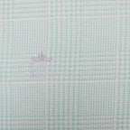 Mint Green Dogtooth Viscose Elastane Fabric