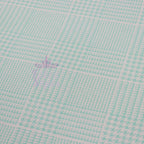 Mint Green Dogtooth Viscose Elastane Fabric