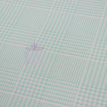 Mint Green Dogtooth Viscose Elastane Fabric
