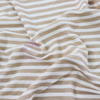 Taupe Stripe Viscose Elastane Fabric