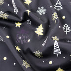 Gold Sparkle Trees & Snowflakes